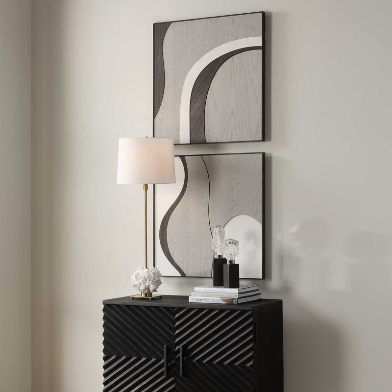 Ensemble d'art mural moderne en bois Uttermost Joel / 2