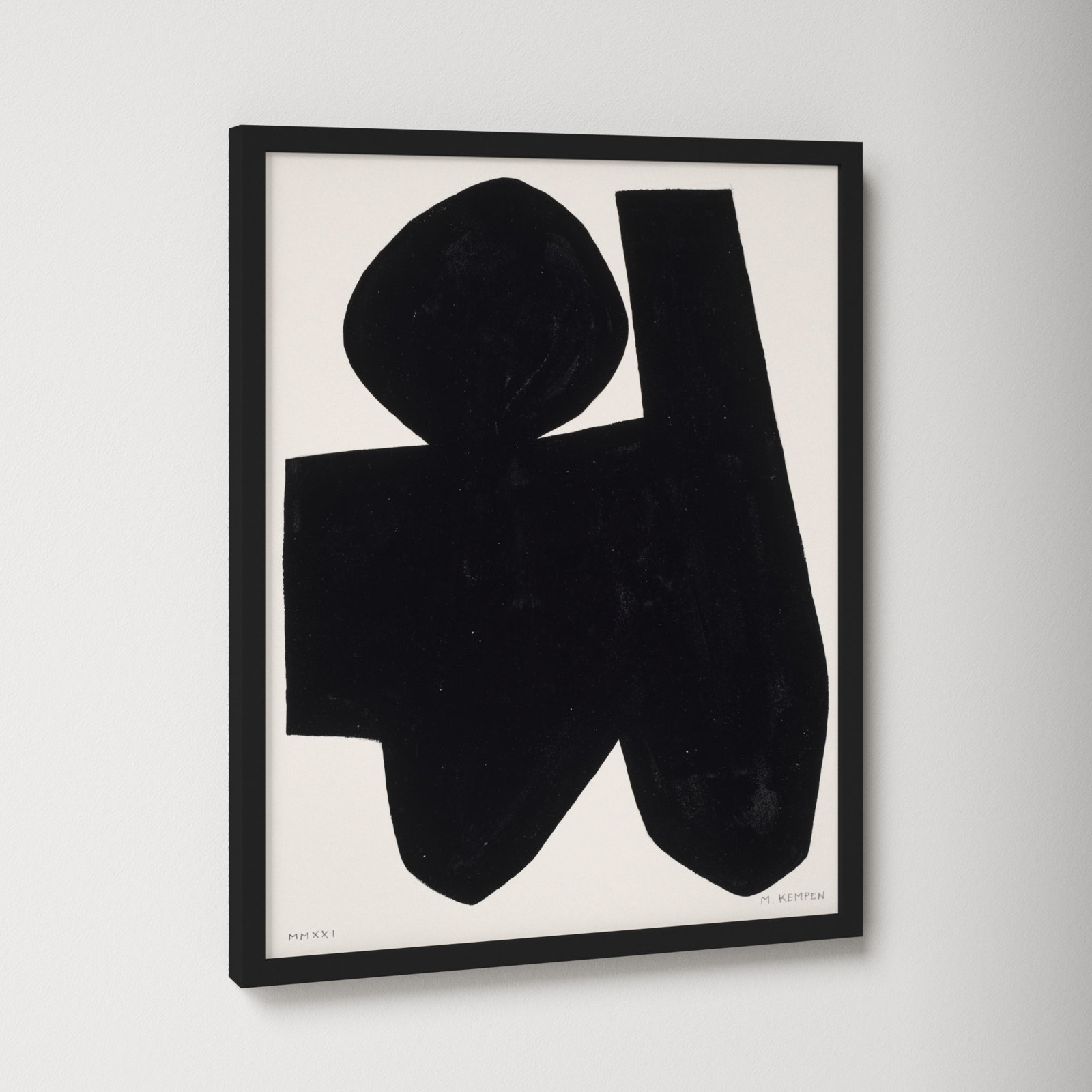 Module On White 4 by Michael Kempen, Black, 20" H x 16" W x 1.25" D