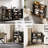 4 Tier Bookshelf, Modern Open Bookcase with Pegboard-792782002-792782014