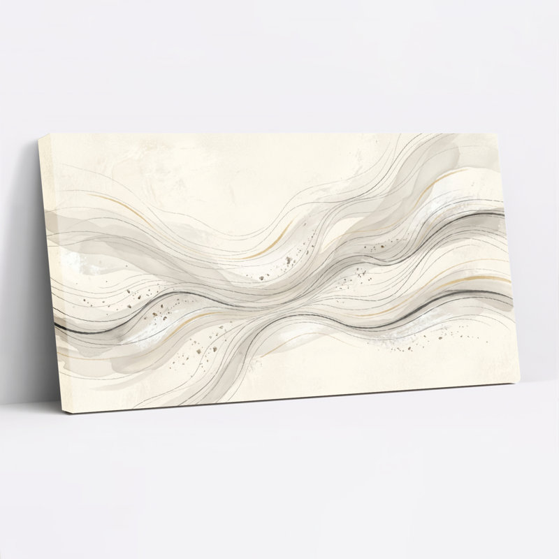Motif de vagues, art mural sur toile, ensemble de 1, Toile tendue, L 58 po x H 28 po