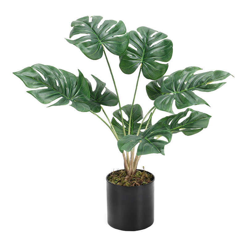 53cm Faux Philodendron Plant in Pot