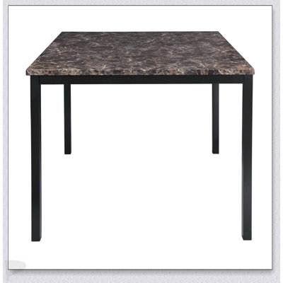 Table à hauteur de comptoir avec structure en métal et, pour les salles à manger modernes et transitionnelles