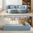 Boneless 78.35" Modern 2-In-1 Convertible Curved Loveseat Sofa Bed, Floor Love Seat Couch, Teddy Fabric Memory Foam Cloud Couch With 2 Pillows No Assembly For Living Room, Apartment, Small Space-302680642