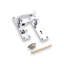 Victorian Scroll Lock Lever Handle 150mm Polished Chrome