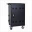 Chariot de charge mobile pour 30 tablettes / ordinateurs portables | Structure en acier | Portes verrouillables | Gestion des câbles | Métal | Noir mat