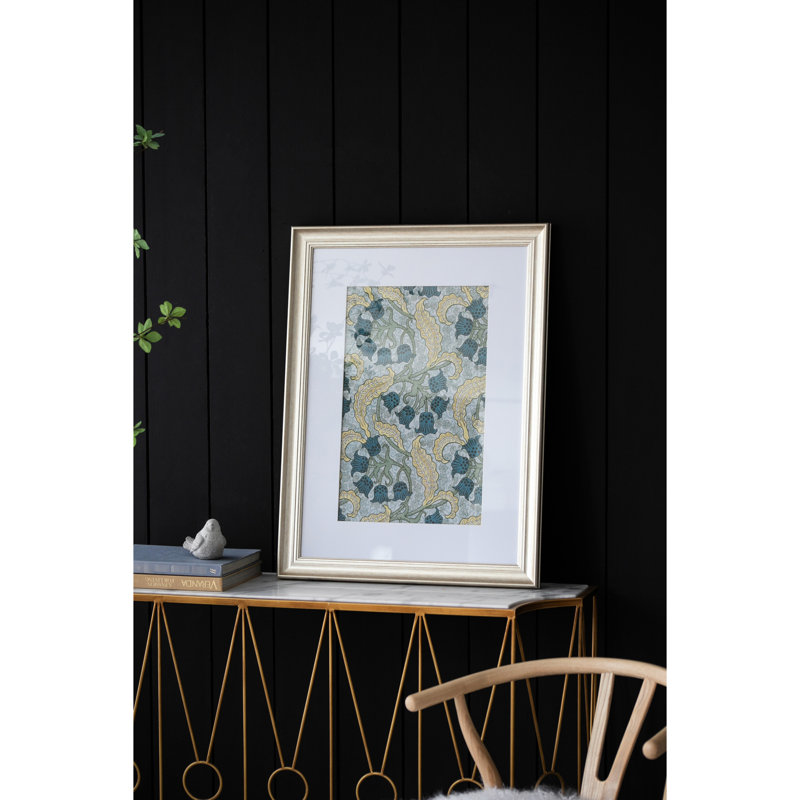 Art mural floral 24 "x 32" - Fleurs multicolores avec cadre doré pour le bureau