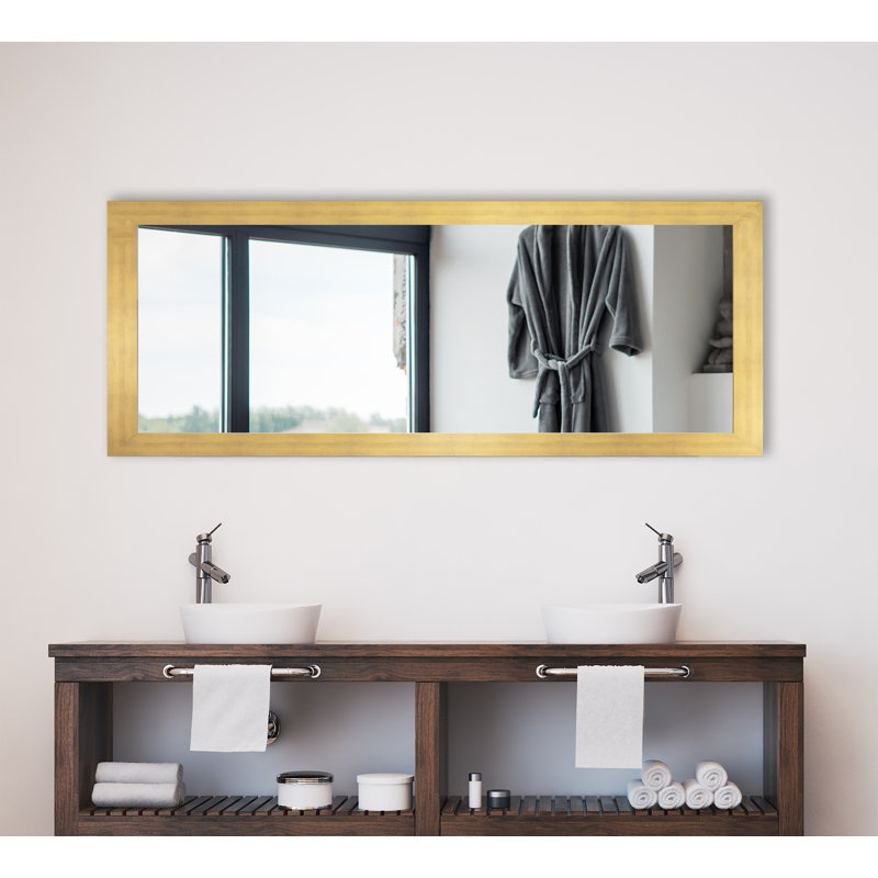 Miroir décoratif, Or mat, 33 po x 76 po