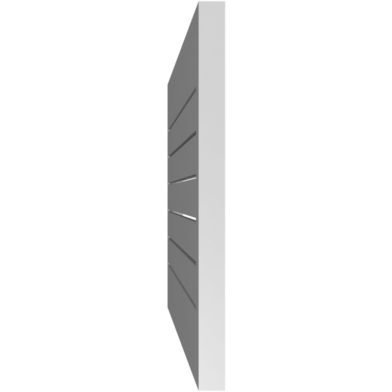 Évent à pignon fonctionnel en uréthane rectangulaire à fixation en surface, brun clair apprêté, H 22 po x l 40 po x P 1,5 po