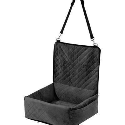 Dog Car Seat For 40 - Lb Small Medium Canines, Black, Ultrasonic Fabric, Sponge And Pp Cotton, Side Storage, Easy Installation, Crystal Soft Pad Pet Dogs Under Lbs, Cotton Filling, Extended