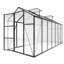 Serre de plain-pied pour l'extérieur, serre en polycarbonate avec cadre en aluminium, évents réglables, porte verrouillable pour la cour arrière-121528997-121528998