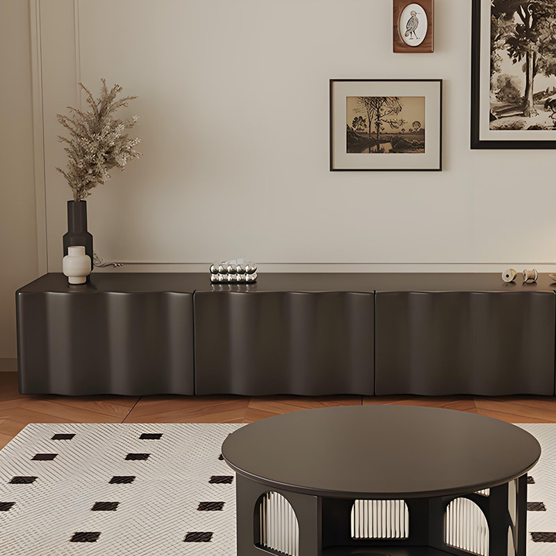 Meuble télé avec rangement Wave, Noir