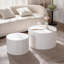 2P Nesting Coffee Table Set - Round Wooden, Modern - Wood-129581576-129581578
