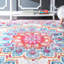 Tapis d'intérieur en polypropylène tissé à la machine orange / rose / mauve / bleu céruléen / jaune / blanc cassé Alec-20357012