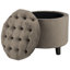 Repose-pieds de rangement rond en velours Hemi de 20,8 po Hemi-22170422