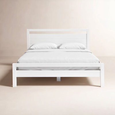 Loft Solid Wood Panel Bed