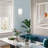 Meridian Shiny White Ada Sconce