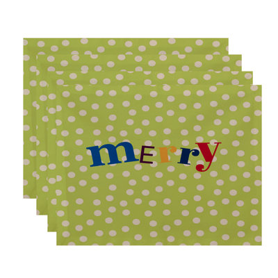 Springville Polyester Polka Dots Rectangle Placemat