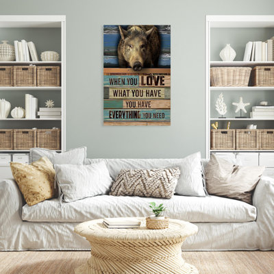 «Dreighton Pig When You Love», impression sur toile