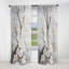 Minimalisme blanc et gris Cherry Blossom - Rideau floral obscurcissant Cherry Blossom - 1 panneau-107827157