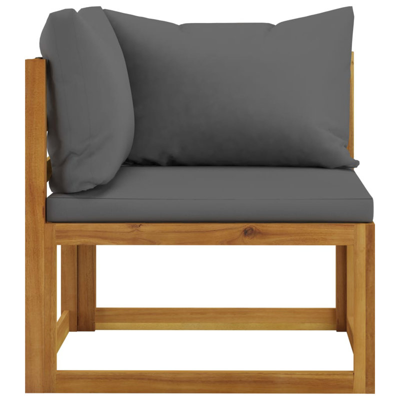 Ensemble de conversation avec coussins Edgemoor, Gris foncé