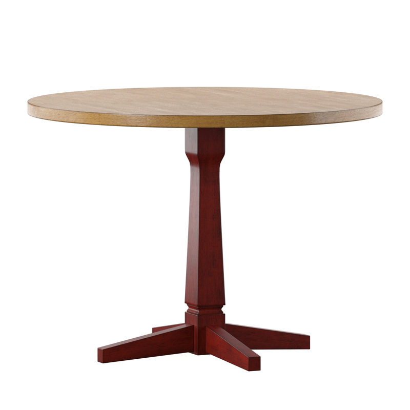 Marcotte Round Dining Table, Antique Berry