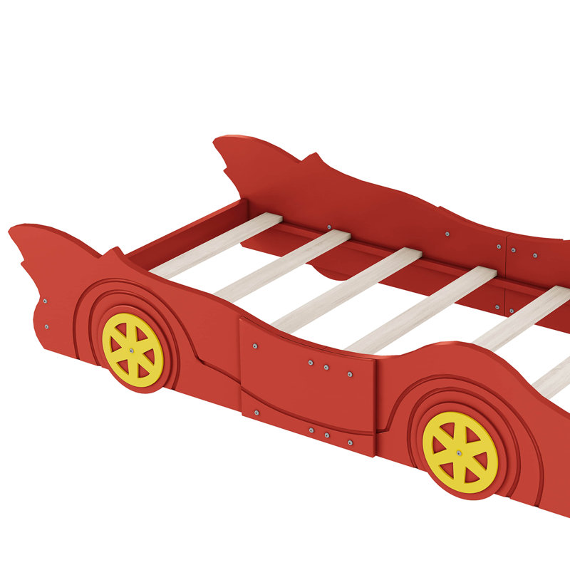Lit plateforme avec roulettes Forshee Race, Rouge