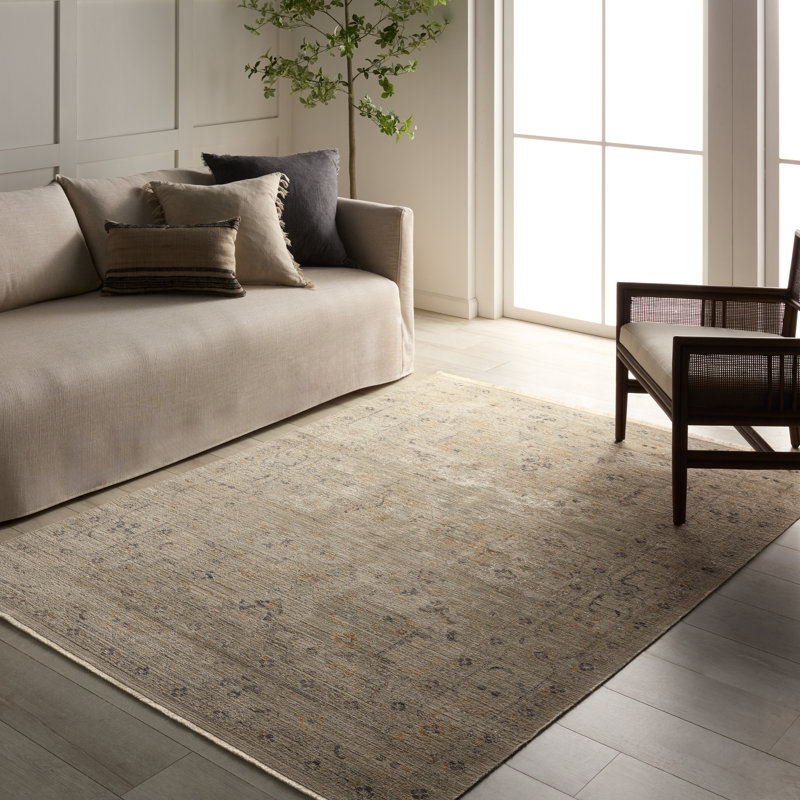 Halladay Outdoor Oriental White Area Rug, Rectangle 2' x 3'