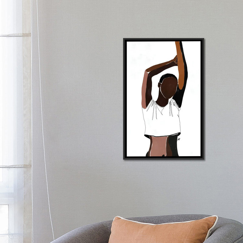 Sienna Nicole-impression d’art graphique, Toile avec cadre noir, Pas de tapis, H 26 po x l 18 po x 1,5 po