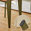 Chaise d'appoint à dossier brun et vert uni (ensemble de 2)-130060679
