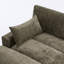 Chaise longue surdimensionnée rembourrée en chenille chameau avec accoudoirs et coussins décoratifs-289331910