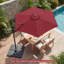Parasol de patio en porte-à-faux 10 pi avec rotation à 360 °, évent d'aération, base croisée incluse-2142059588