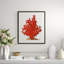 Red Coral I Framed