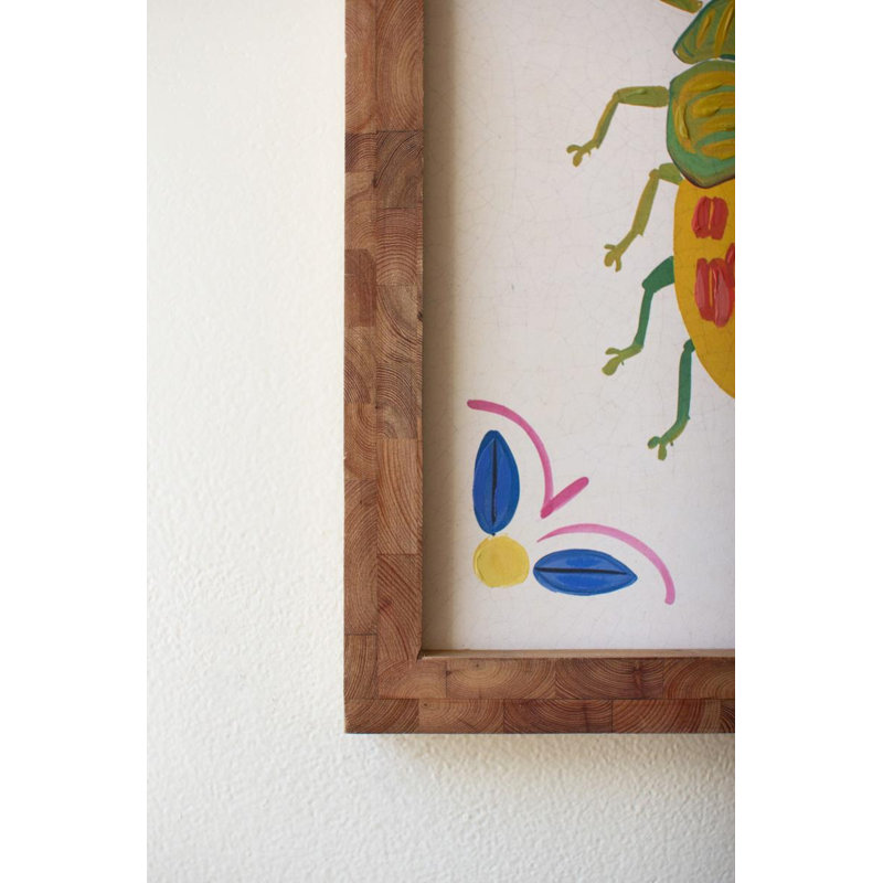 Ensemble de quatre peintures encadrées