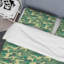 Ensemble de housse de couette en microfibre vert / crème 3 pièces