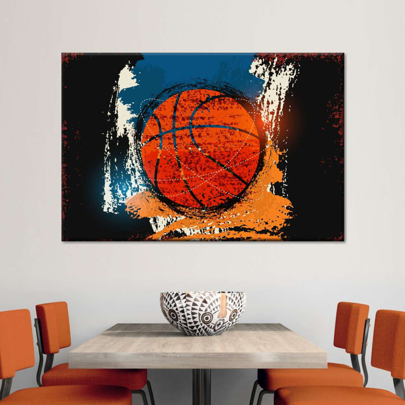 Basketball grunge, H 32 po x l 48 po x P 1,25 po