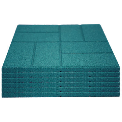 Pavé de jardin double face en vert