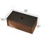 Meuble-lavabo mural de 91 cm (sans lavabo), en bois massif au fini noyer avec comptoir en pierre noire mat-135712562
