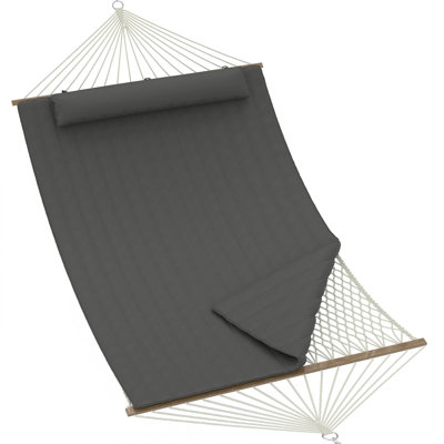 Double Hammock for 2 Adults, 450 lbs Capacity, Heavy-Duty Cotton Rope Outdoor Hammock