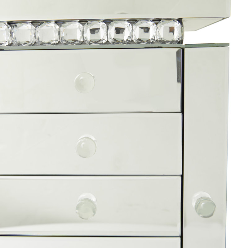 Glass Jewelry Box + Drawers