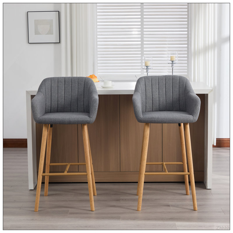 Ensemble de 2 tabourets de bar Modern, Gris