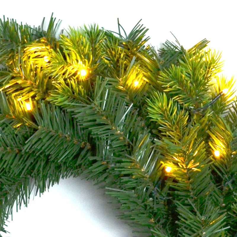 Faux Lighted PVC 21.65cm Christmas Wreath