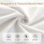 Tête de lit tapissier rembourrée avec tissu et tête de lit à oreilles, coins arrondis, blanc-784013921