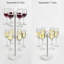 Présentoir à verres à vin de comptoir, tour à champagne pour réceptions, support robuste pour cocktails, base en marbre, présentoir à verres à pied à 2 niveaux avec 12 supports