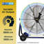 24 In. Drive Drum Fan In Yellow With High Efficiency EC Motor, Variable Speed Control, Low Noise