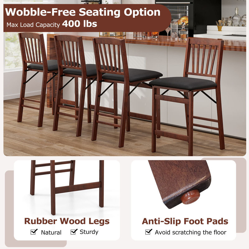 62cm H Upholstered Folding Side Chair