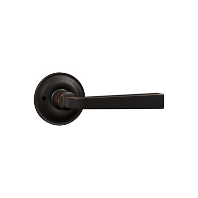 Levier d'intimité Bravura 904S-0 sur rosette ronde traditionnelle en noir mat