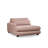 Stylish Corner Sofa, Pink Fabric, 59.1 x 130.0 x 35.4 inches | Beech Wood & Chipboard Frame, 100% Polyester, Dry-Cleanable | 28 DNS Soft Foam & Spring Support | Elegant Design with Walnut Legs for Modern Living Rooms-90667731