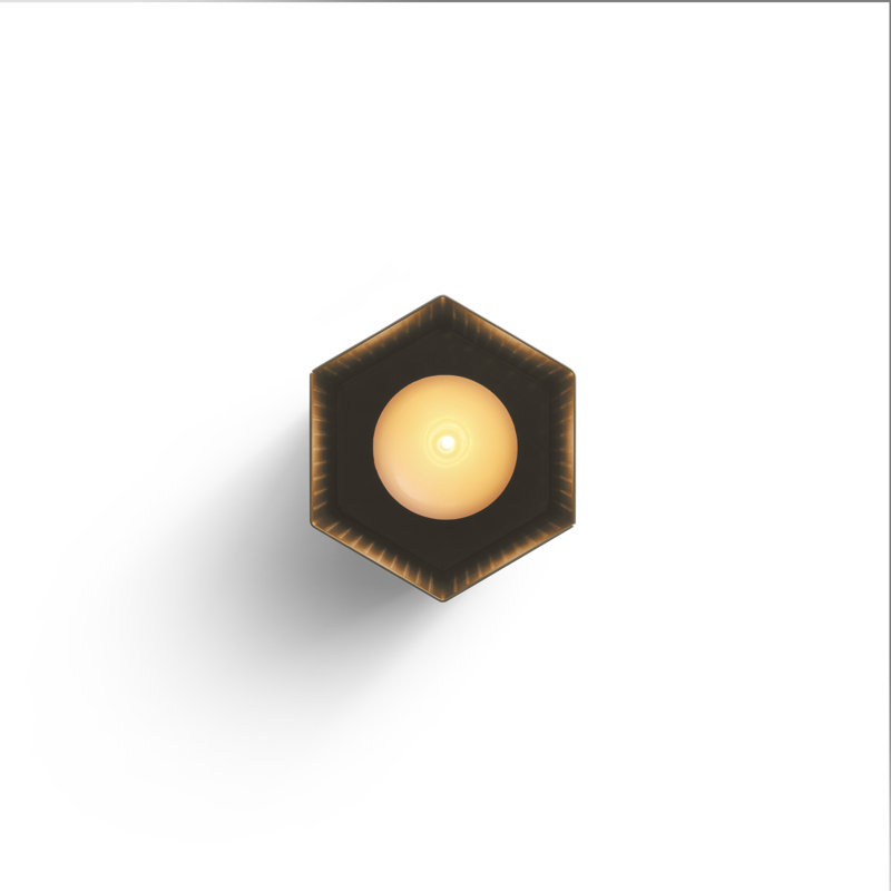 Wink Lantern, 6" H x 6" W x 5" D, Dark Olive