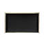 Wood Dog Bed In Mid-Century Modern Theme, With Water- Surface, Black + Grey Pet Bed, Cushion For A Peaceful Sleep, And