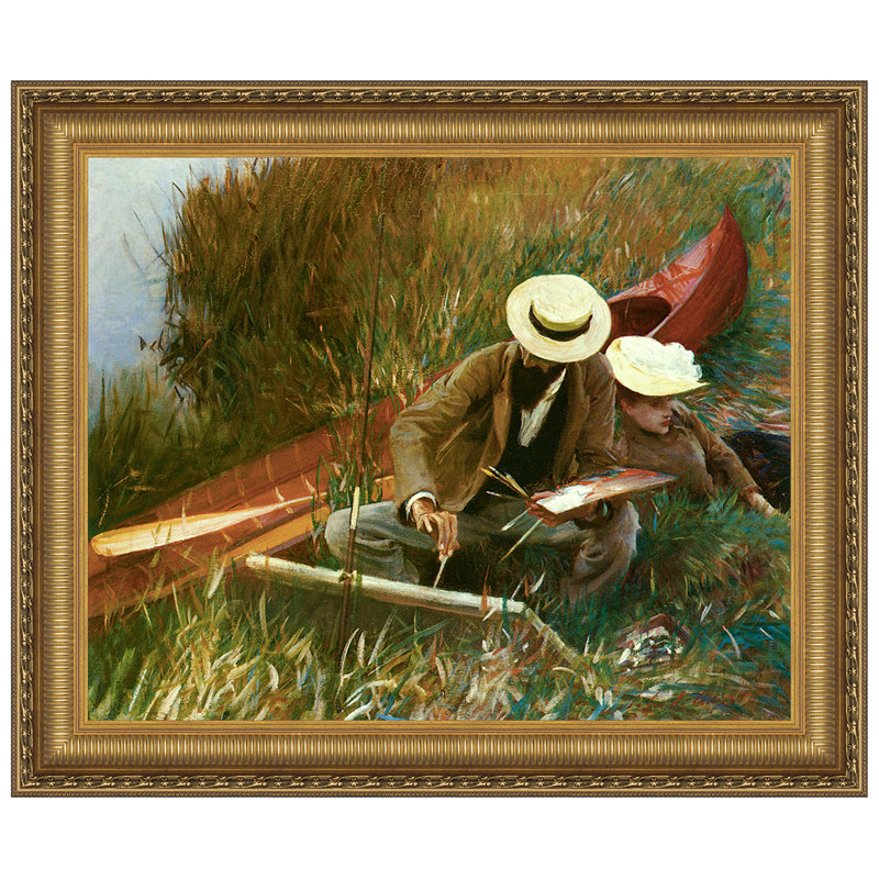 "Paul Helleu, dessin avec sa femme" par John Singer Sargent - reproduction d'art sur toile